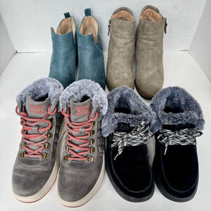 Women’s Size 6.5–7 Shoe Bundle – Skechers, SOUL Naturalizer, Journey Bootie fur
